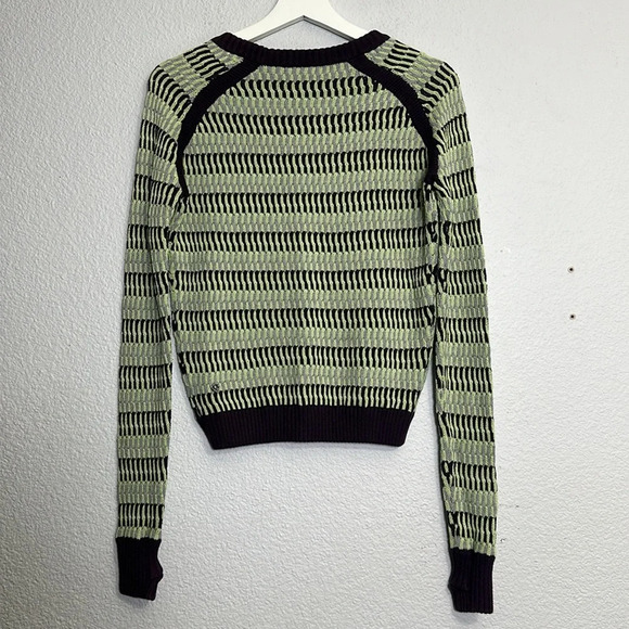 Lululemon‎ Devi Crew Pullover Long Sleeve Sweater Knit Womens Green Purple - Picture 2 of 8